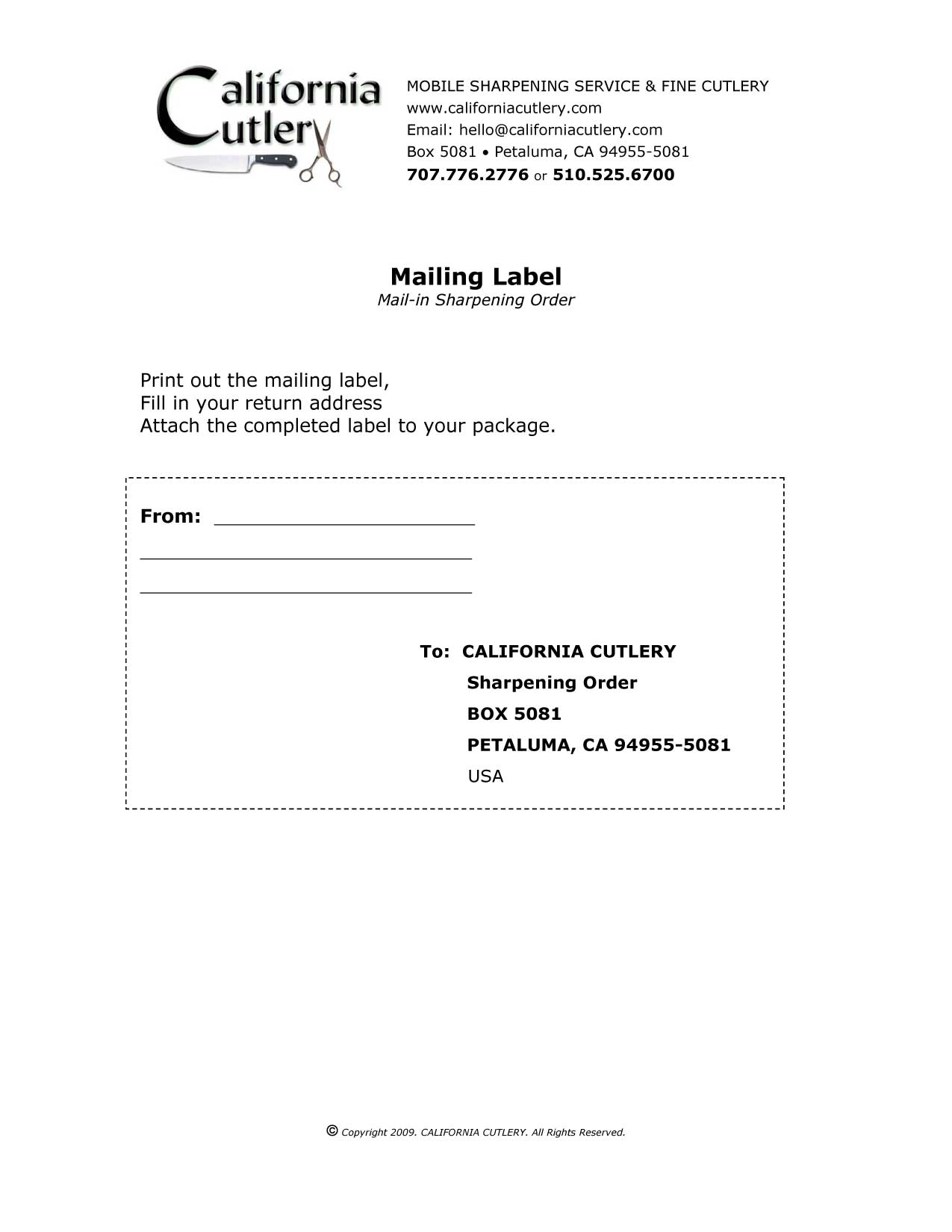 Mailing Label